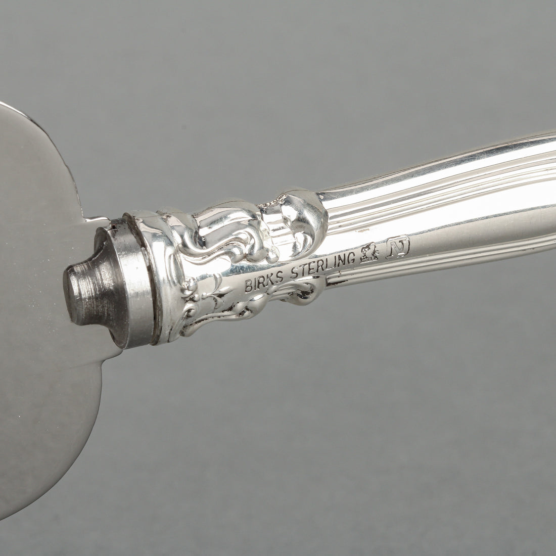 BIRKS Chantilly Sterling Silver Handle Stainless Steel Dessert Server