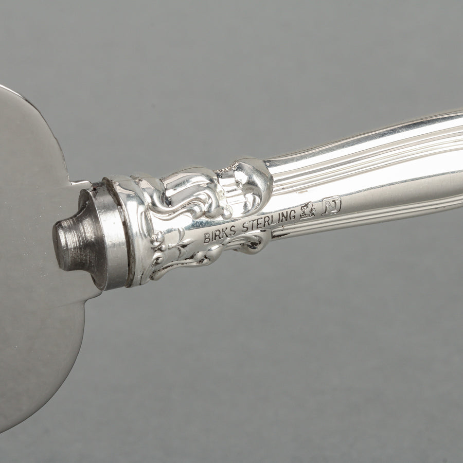 BIRKS Chantilly Sterling Silver Handle Stainless Steel Dessert Server