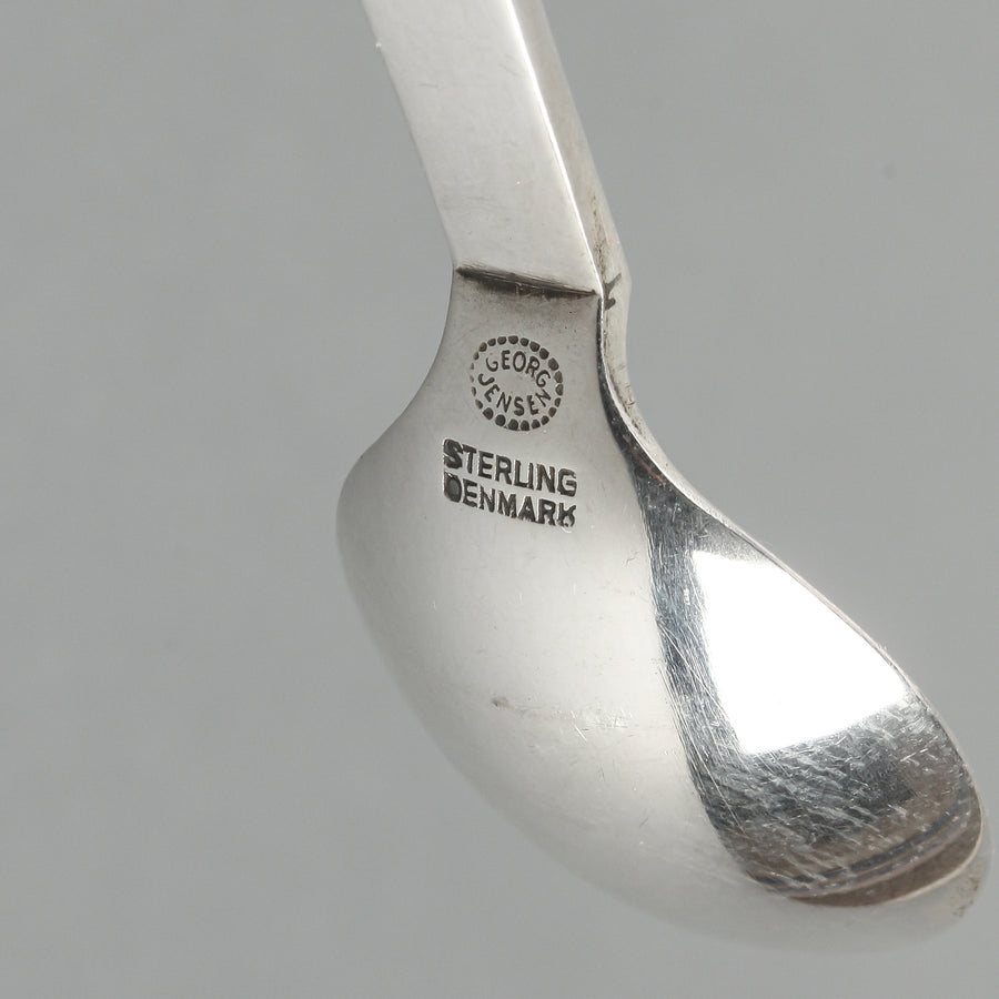 GEORG JENSEN Pyramid Sterling Silver Mocha Spoons - Set of 6