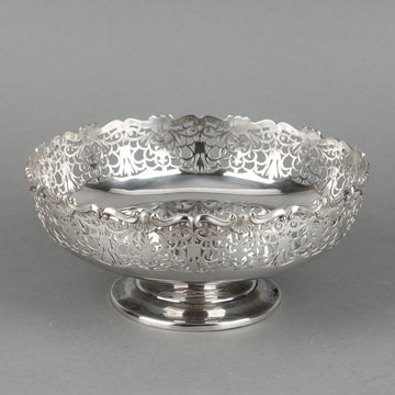 MAPPIN & WEBB Pierced Sterling Silver Footed Bowl