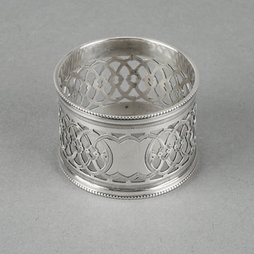 GEORGE UNITE & SONS Sterling Silver Pierced Napkin Ring