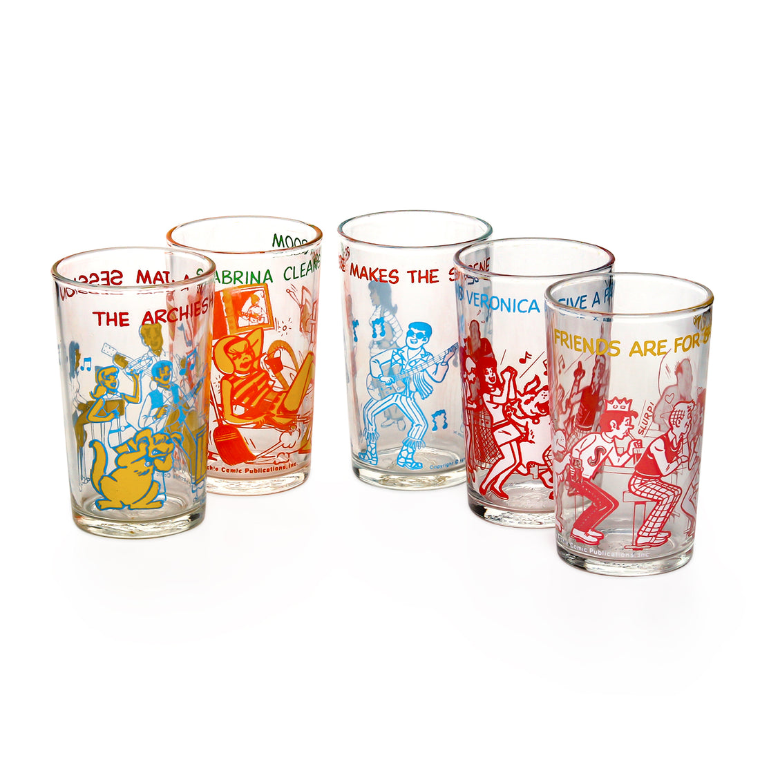 ARCHIE COMICS 1970s Collector's Jelly Glasses - Set of 17