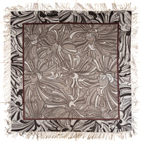 LORO PIANA Grey Swirl Cashmere Square Shawl