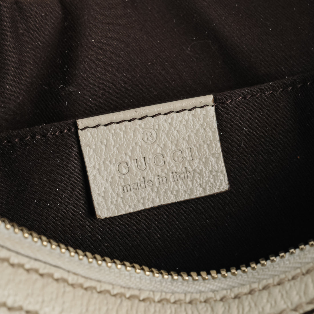 GUCCI 162895 Shoulder Bag - GG Canvas & White Leather