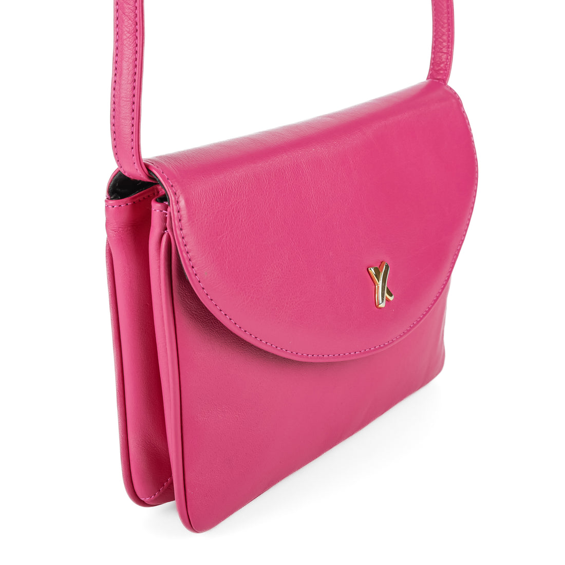 PALOMA PICASSO Fuchsia Leather Crossbody Bag