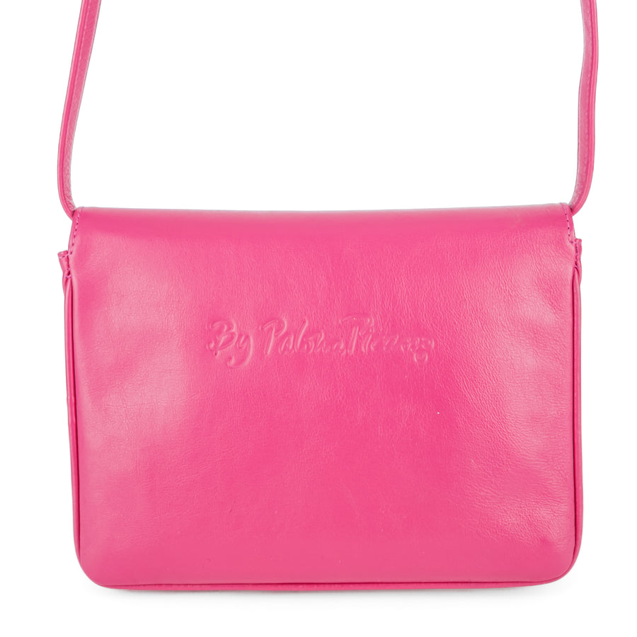 PALOMA PICASSO Fuchsia Leather Crossbody Bag