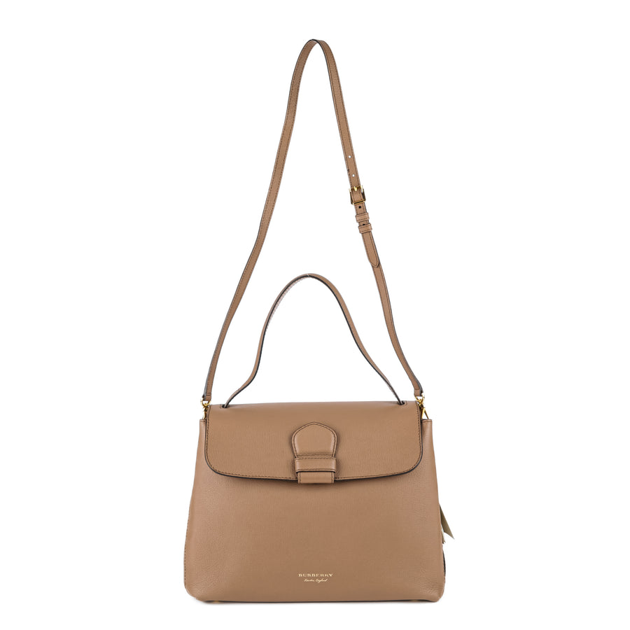 BURBERRY Medium Camberley Dark Sand Leather Handbag