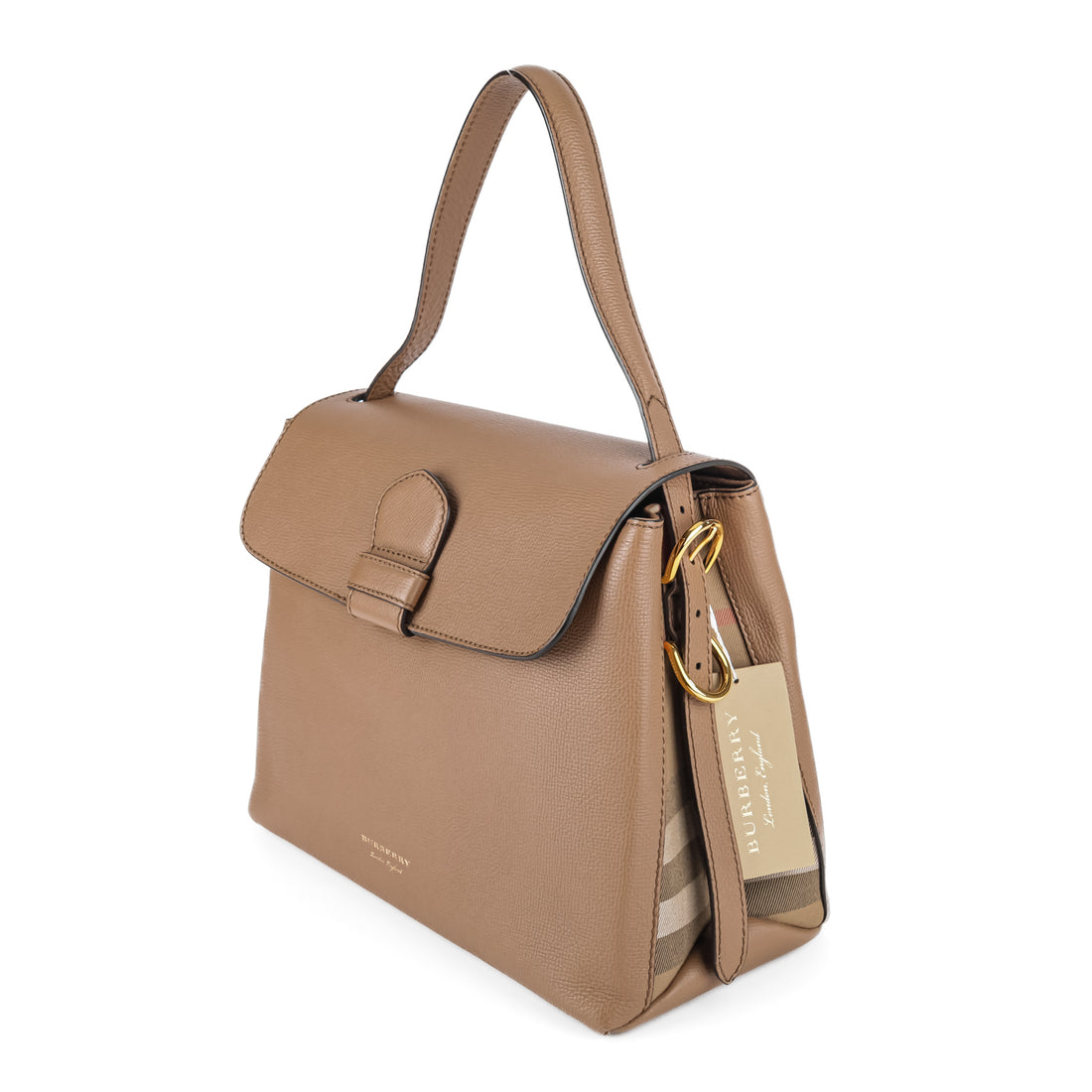 BURBERRY Medium Camberley Dark Sand Leather Handbag