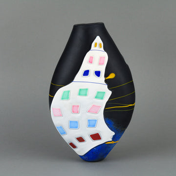 Mark Lewis Art Glass Vase