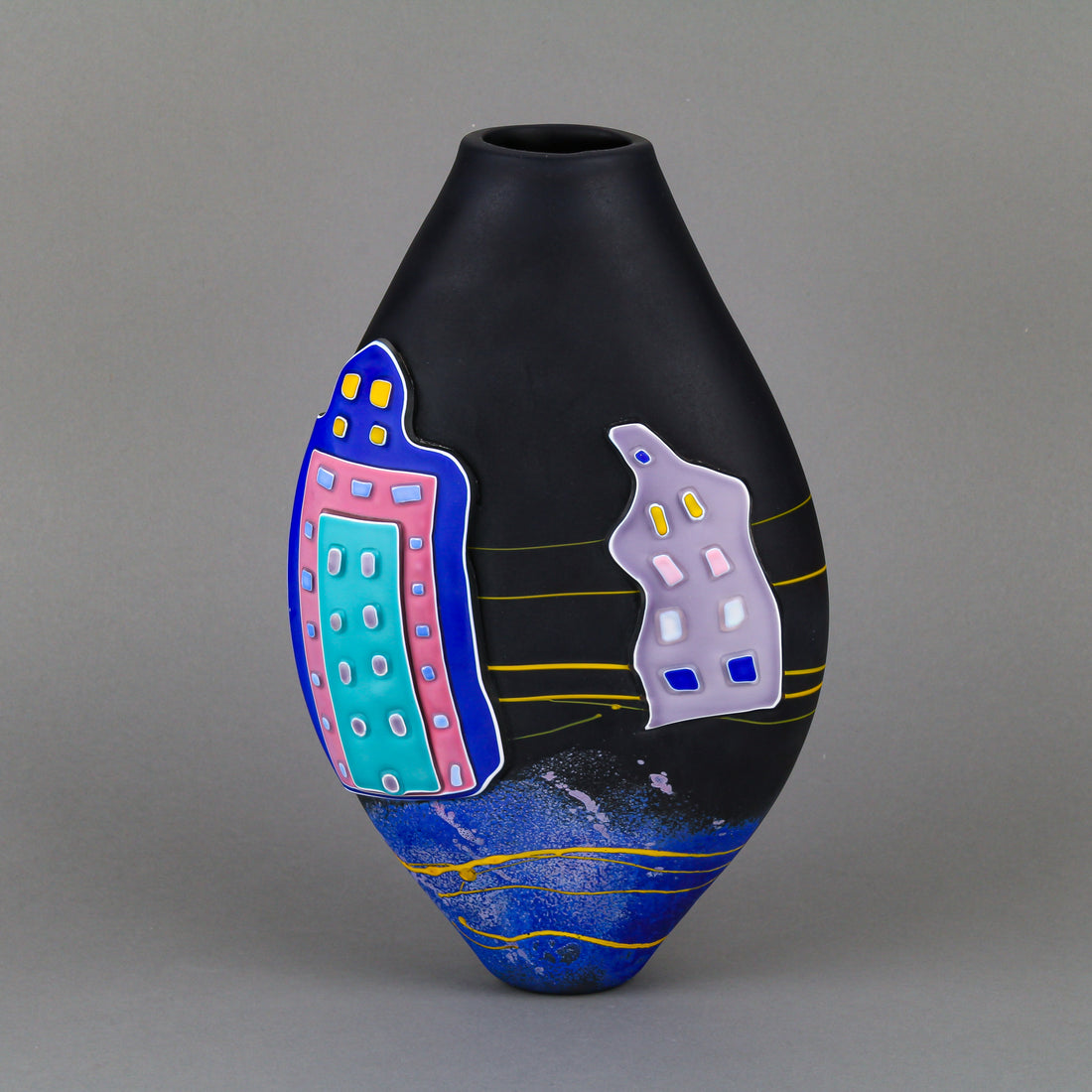 Mark Lewis Art Glass Vase