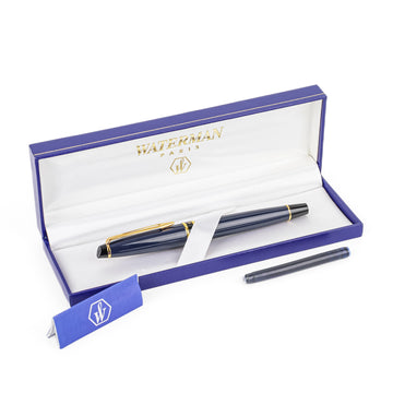 WATERMAN Expert Fountain Pen - Blue Black Gold Accents