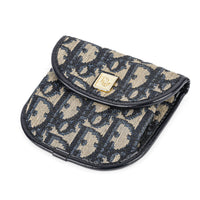 CHRISTIAN DIOR Blue Canvas Coin Purse
