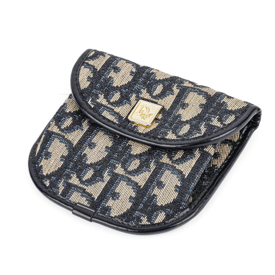 CHRISTIAN DIOR Blue Canvas Coin Purse