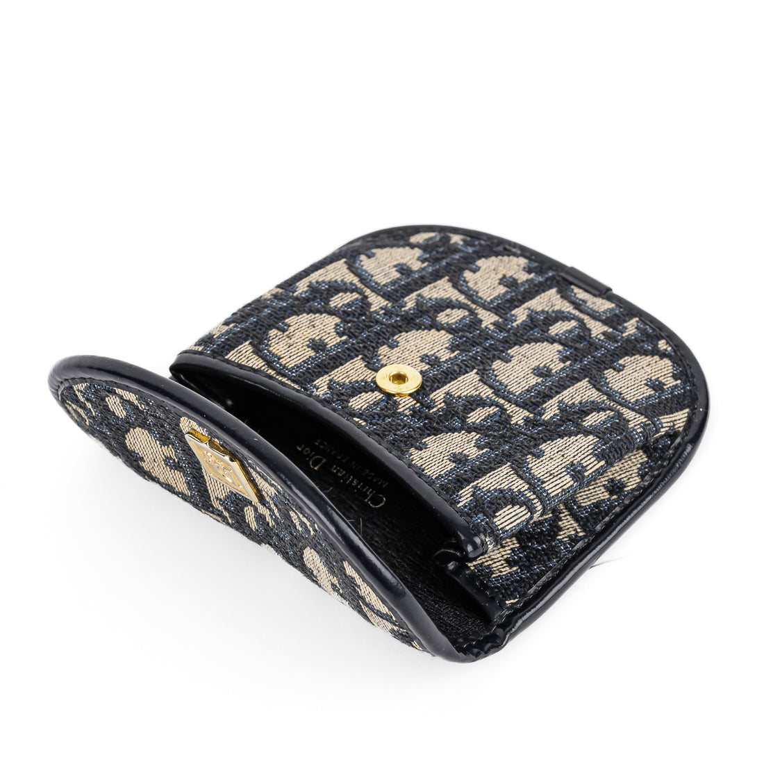 CHRISTIAN DIOR Blue Canvas Coin Purse