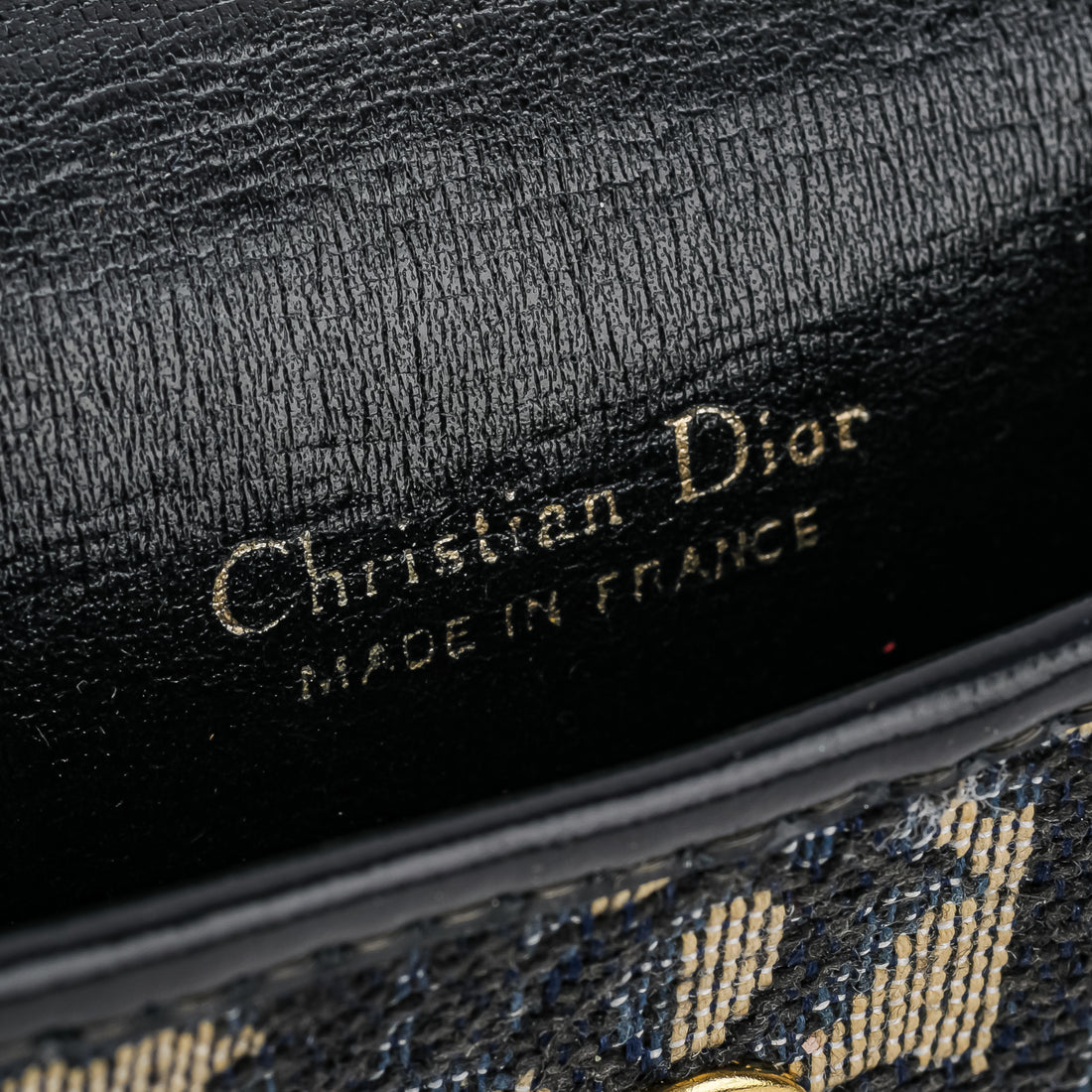 CHRISTIAN DIOR Blue Canvas Coin Purse