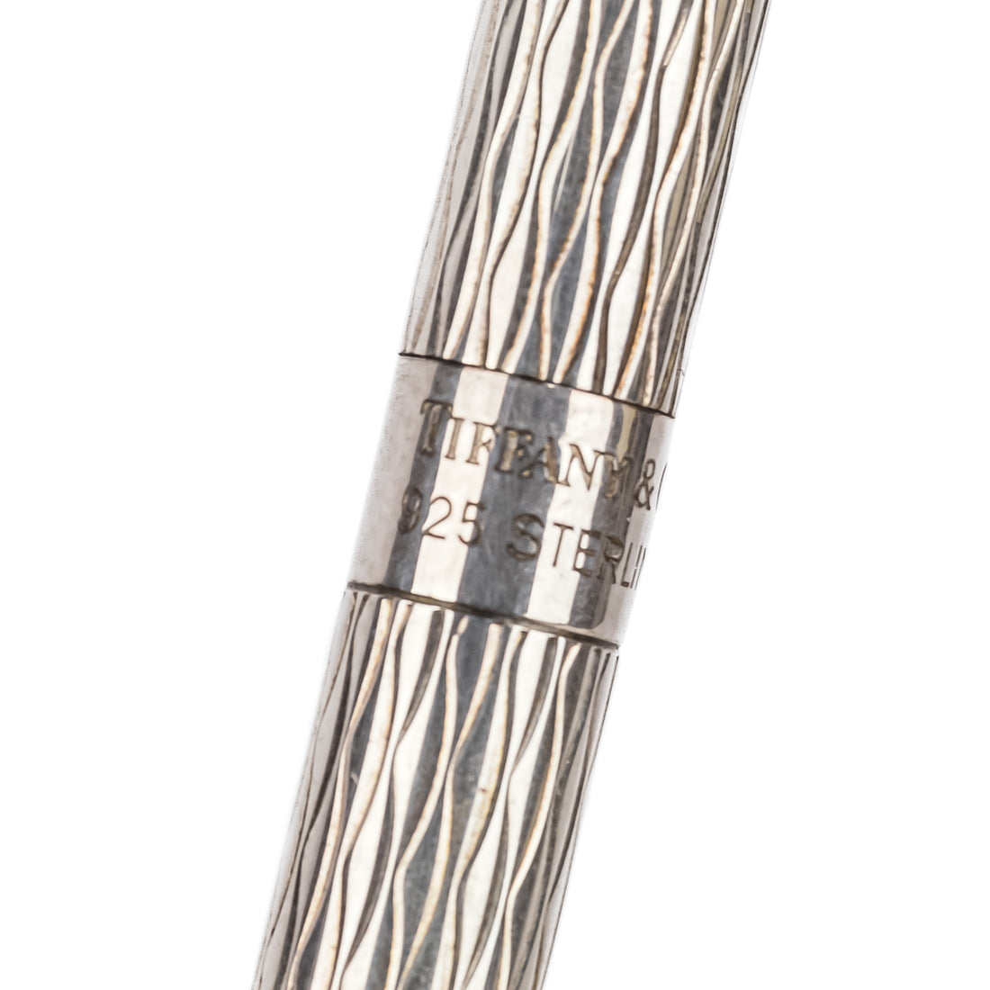 TIFFANY & CO Sterling Slim Etched Ballpoint Pen