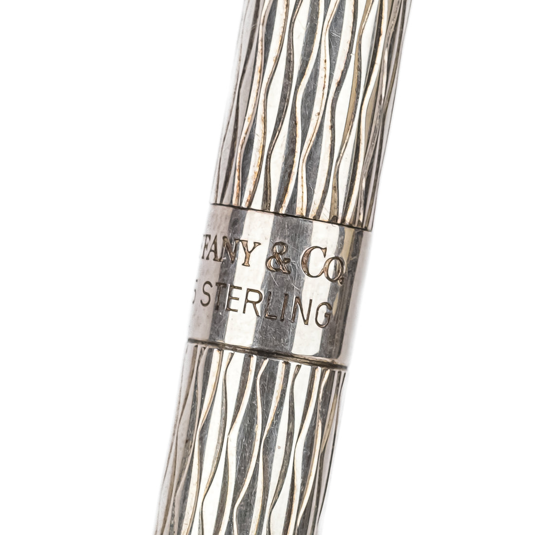 TIFFANY & CO Sterling Slim Etched Ballpoint Pen