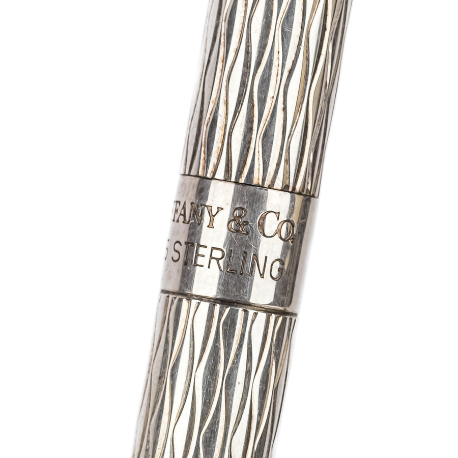 TIFFANY & CO Sterling Slim Etched Ballpoint Pen