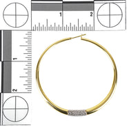 18K Yellow & White Gold Hoop Earrings