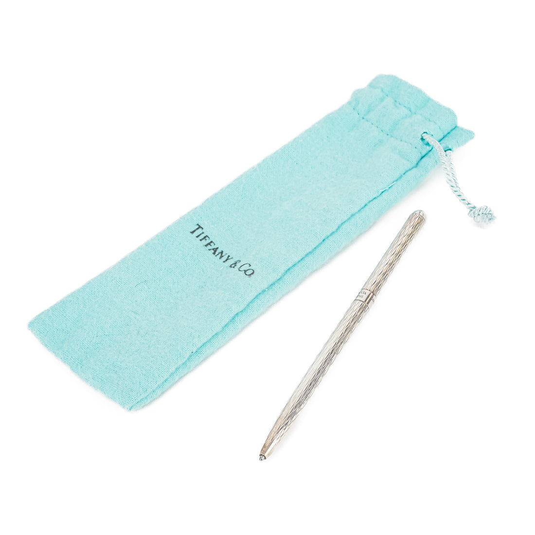 TIFFANY & CO Sterling Slim Etched Ballpoint Pen