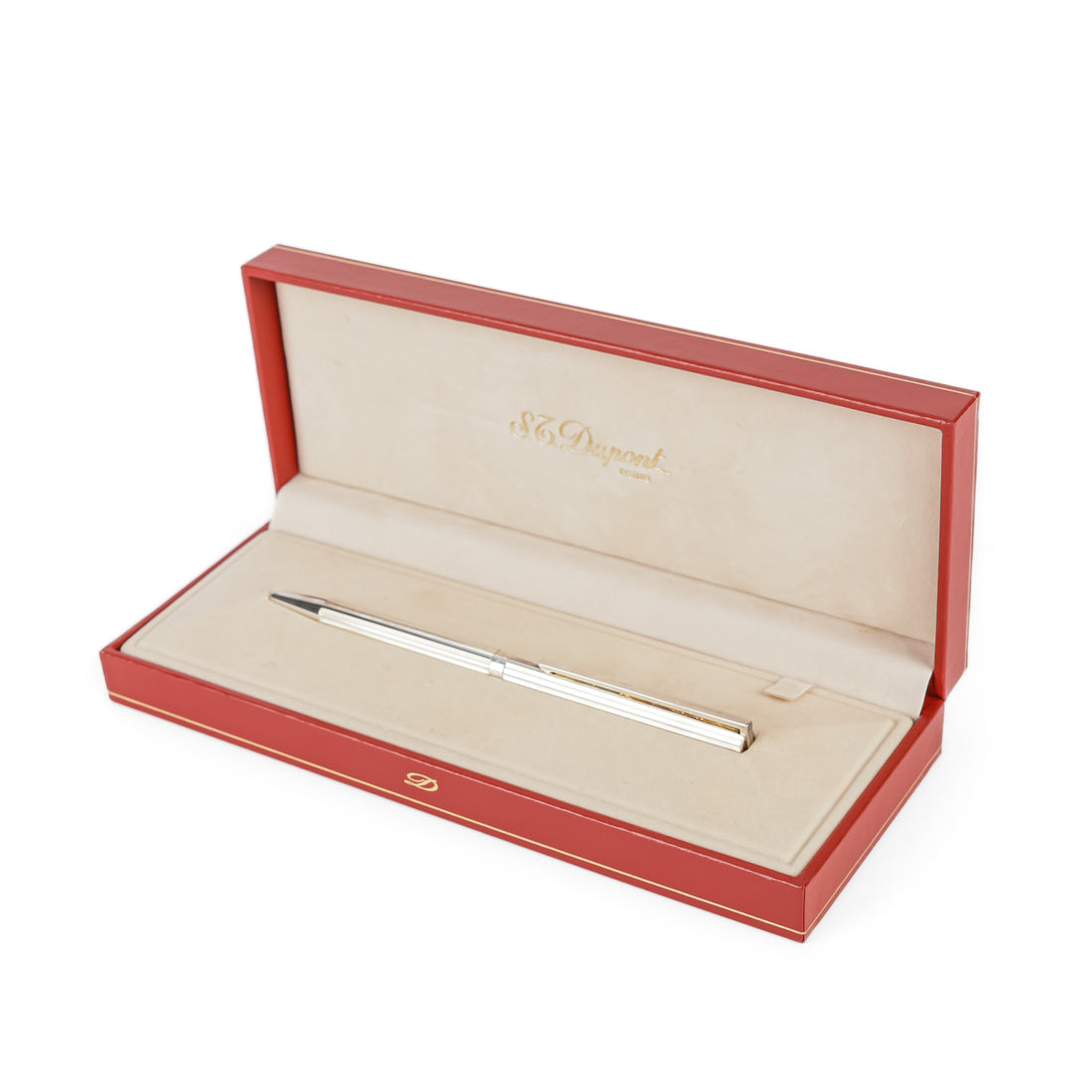 S.T. DUPONT Classique Silver Plate Ballpoint Twist Pen
