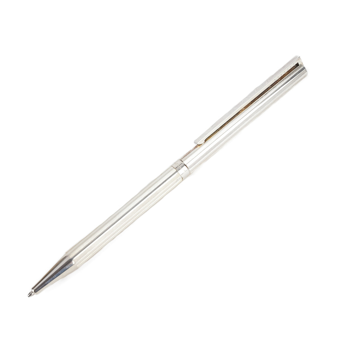 S.T. DUPONT Classique Silver Plate Ballpoint Twist Pen