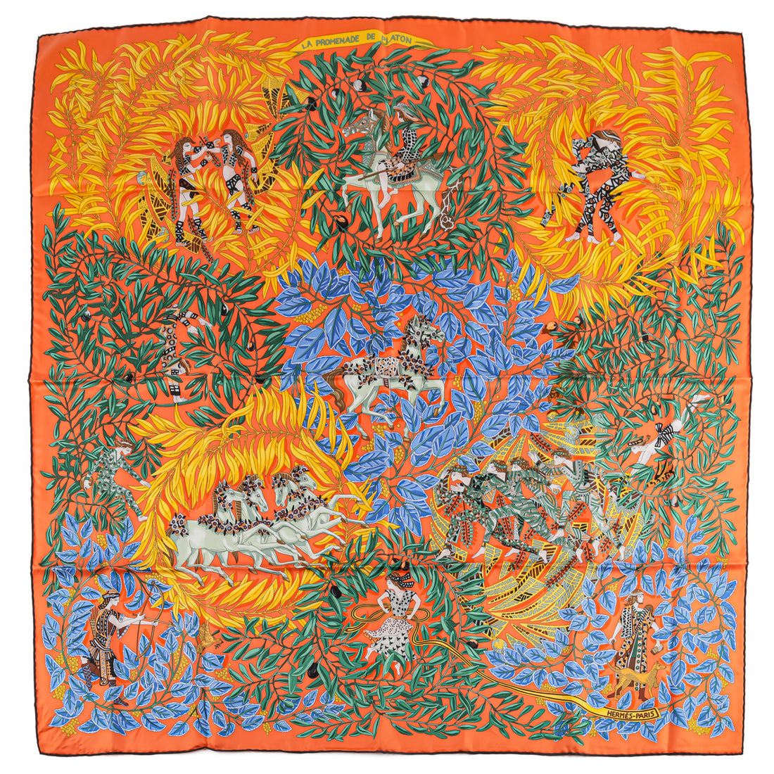 HERMES Silk Scarf 90 - La Promenade de Platon