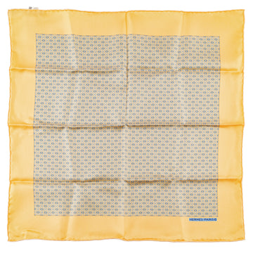 HERMES Silk Pocket Square -Geometric Print