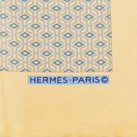 HERMES Silk Pocket Square -Geometric Print