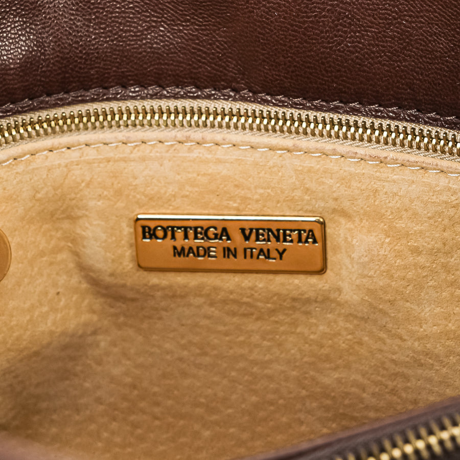 BOTTEGA VENETA Brown Intrecciato Leather Shoulder Bag
