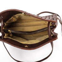 BOTTEGA VENETA Brown Intrecciato Leather Shoulder Bag