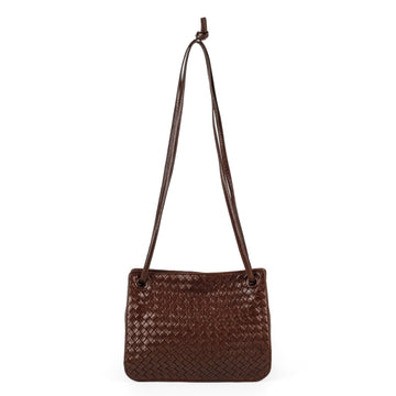 BOTTEGA VENETA Brown Intrecciato Leather Shoulder Bag