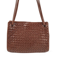 BOTTEGA VENETA Brown Intrecciato Leather Shoulder Bag
