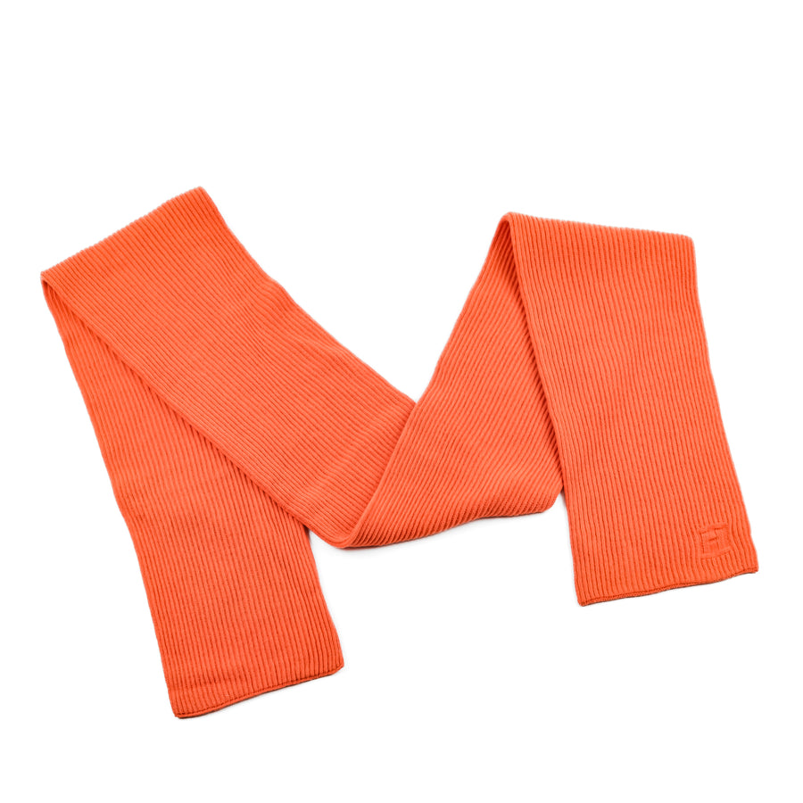 HERMES Wool Cashmere Zipper Scarf - Orange