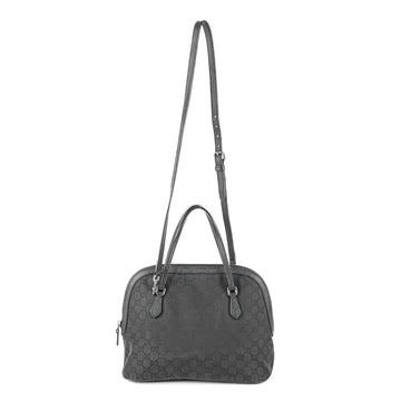 GUCCI 420023 Black GG Canvas Dome Satchel