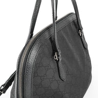 GUCCI 420023 Black GG Canvas Dome Satchel