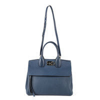 SALVATORE FERRAGAMO Studio Bag - Blue Leather