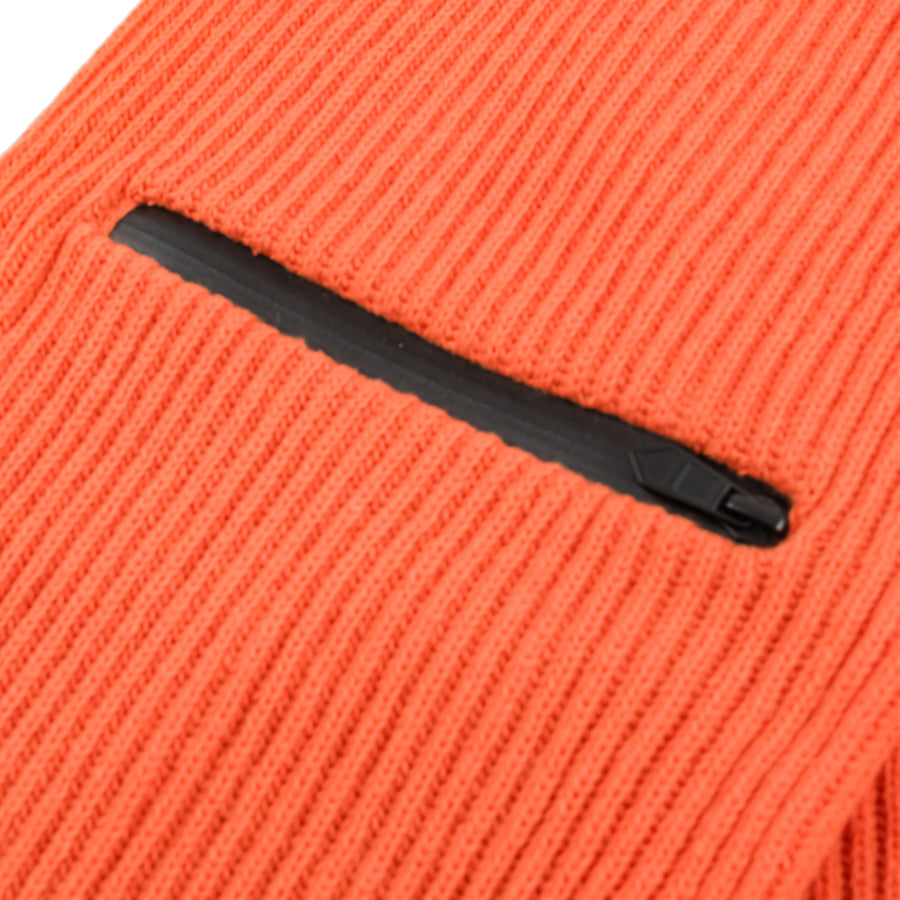 HERMES Wool Cashmere Zipper Scarf - Orange
