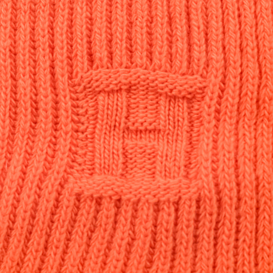 HERMES Wool Cashmere Zipper Scarf - Orange