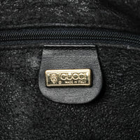 GUCCI Vintage Coated Canvas Boston Bag - Blue