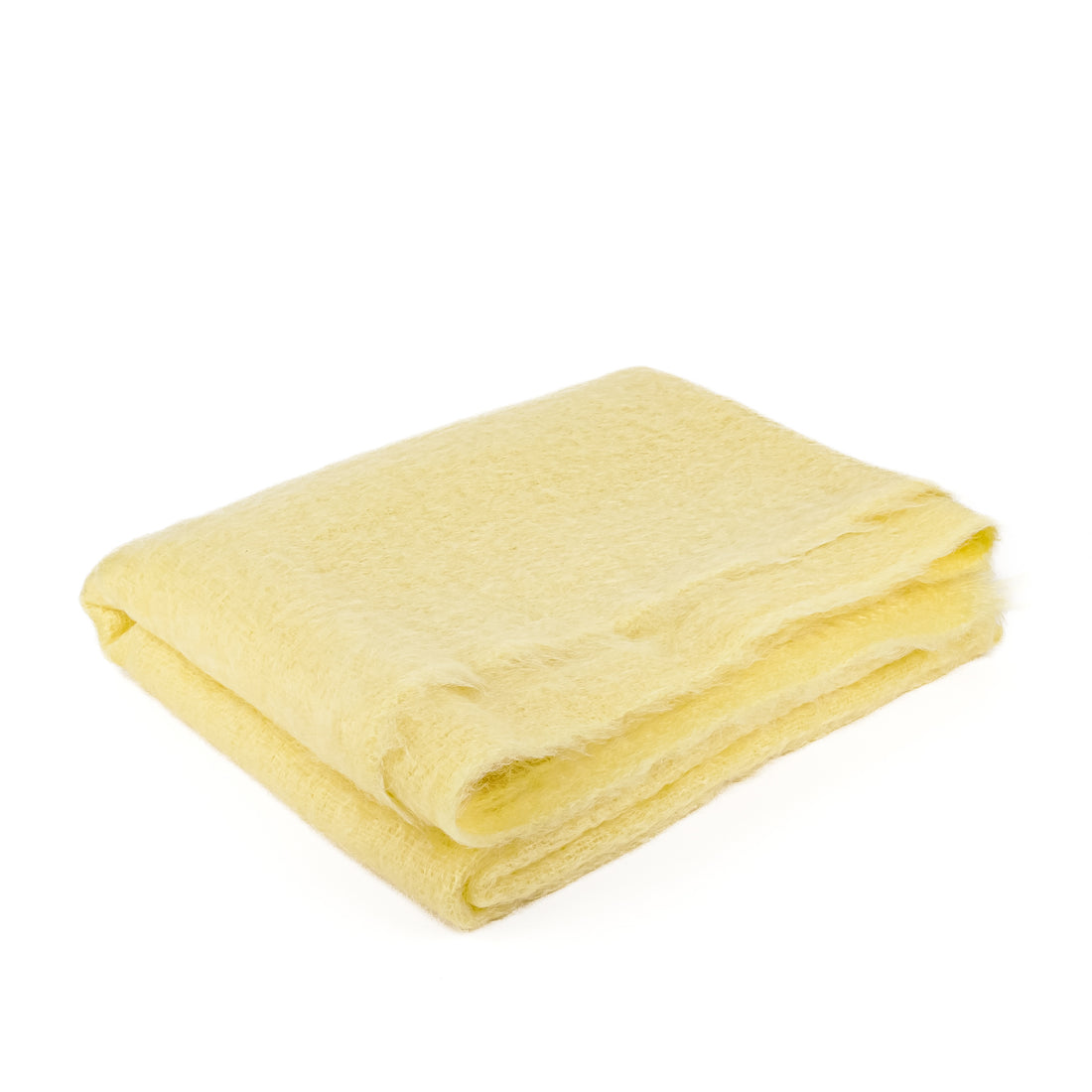 YVES DELORME Mohair Throw - Light Yellow