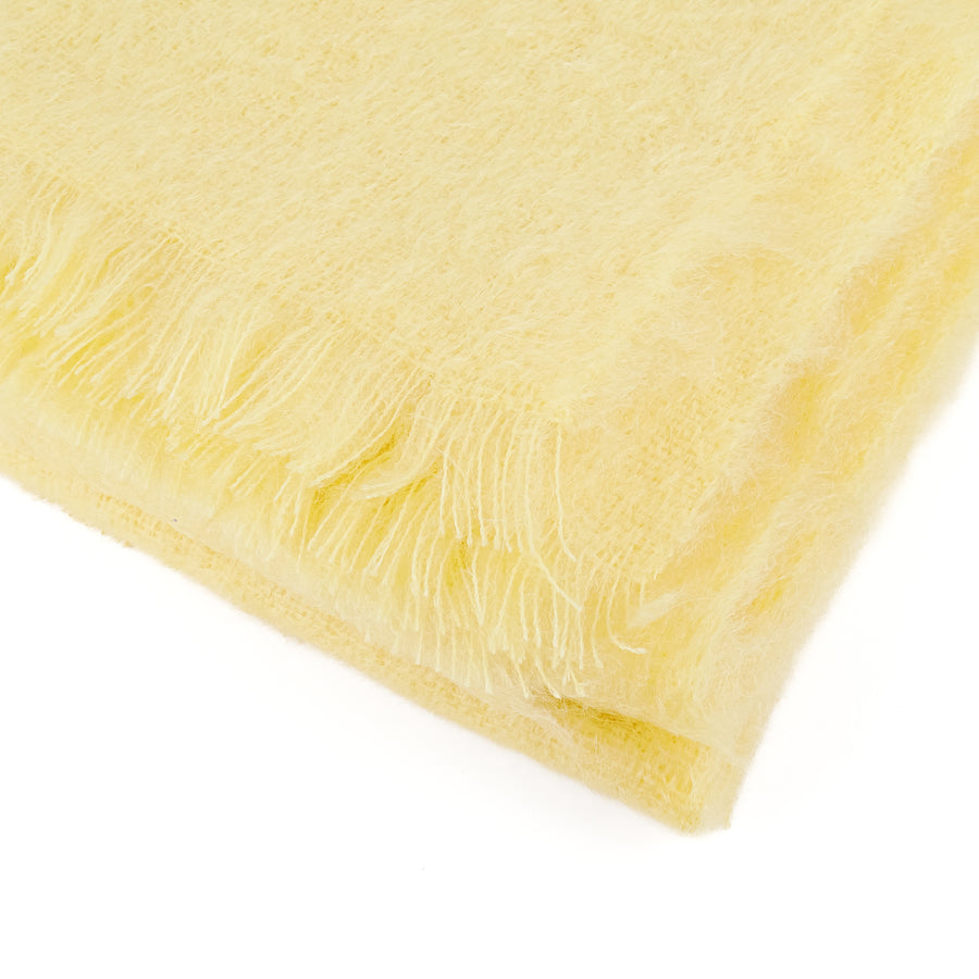 YVES DELORME Mohair Throw - Light Yellow