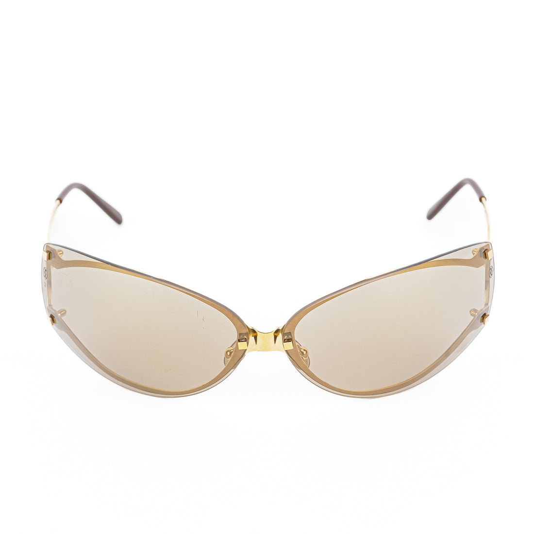 CARTIER Gold Rimless Sunglasses