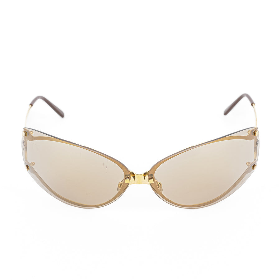 CARTIER Gold Rimless Sunglasses