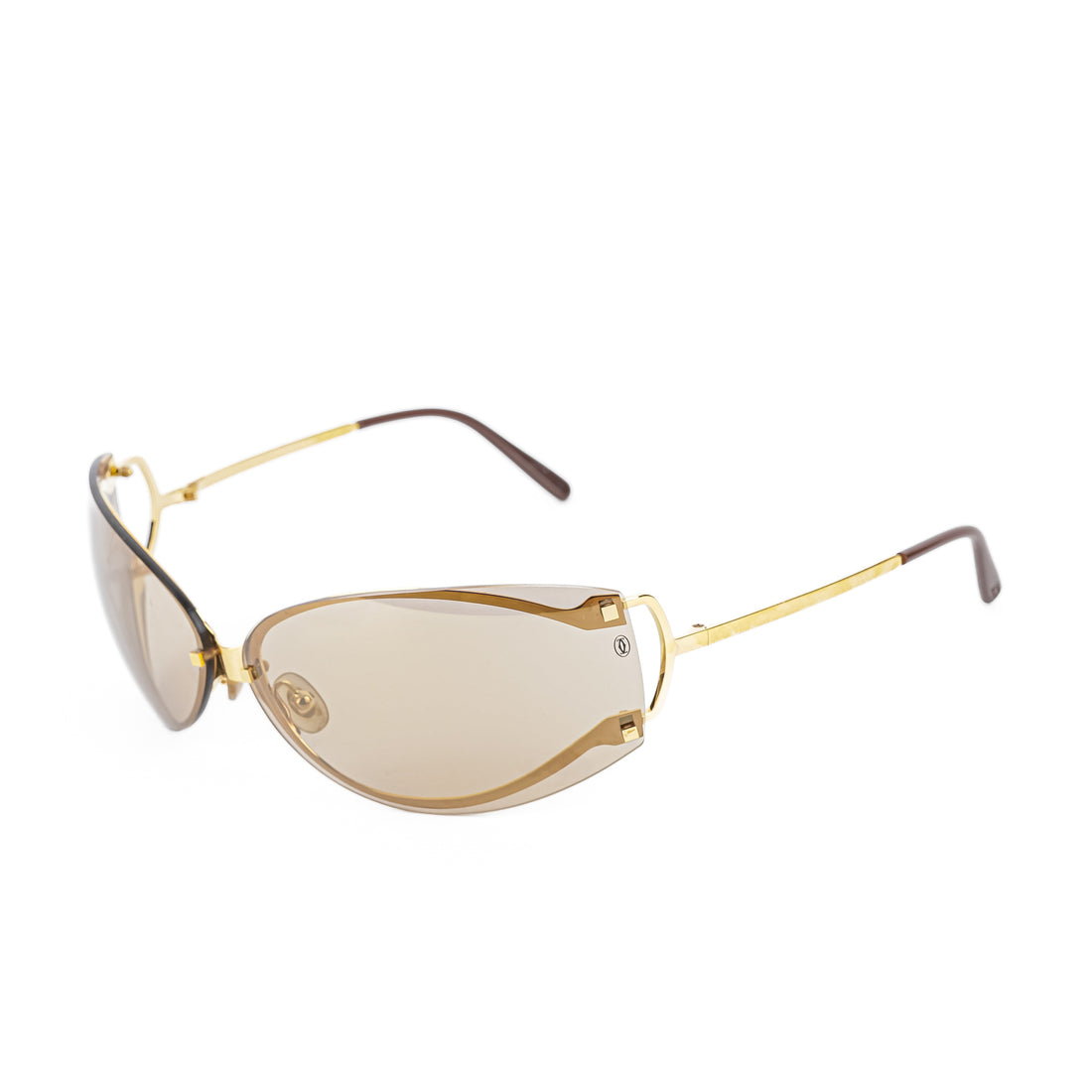 CARTIER Gold Rimless Sunglasses