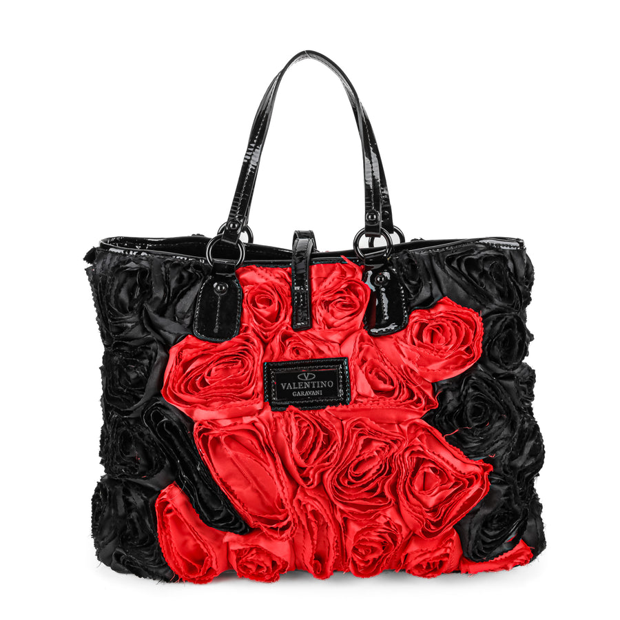 VALENTINO Rosier Tote Bag - Red Black