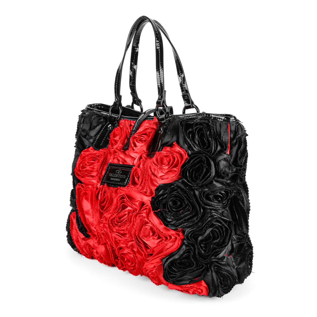 VALENTINO Rosier Tote Bag - Red Black