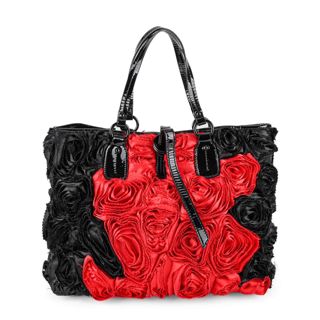 VALENTINO Rosier Tote Bag - Red Black