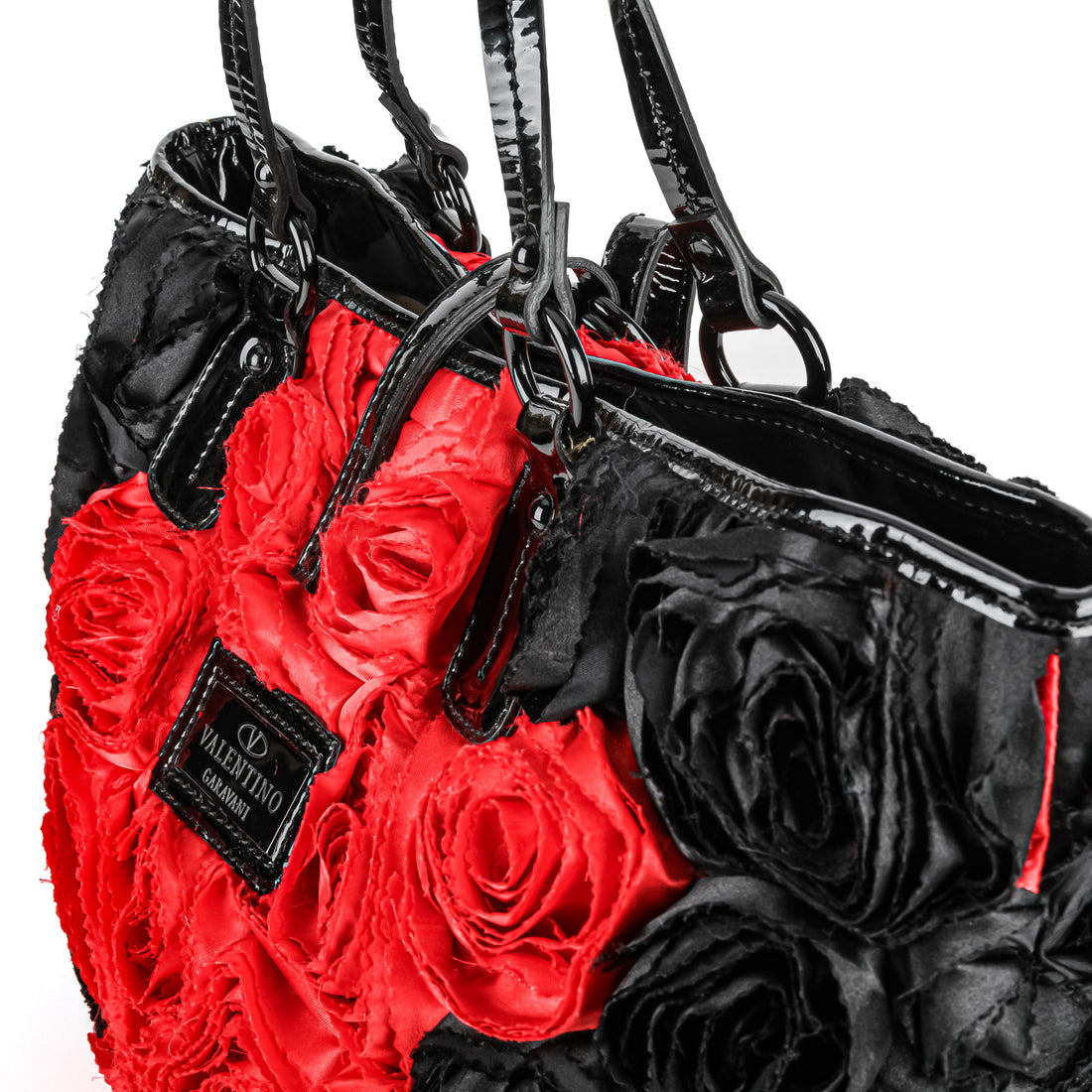 VALENTINO Rosier Tote Bag - Red Black