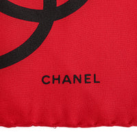 CHANEL Silk Scarf - Red with Black CC